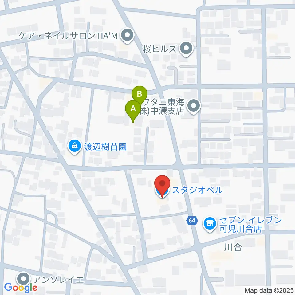 STUDIO BELL周辺のホテル一覧地図