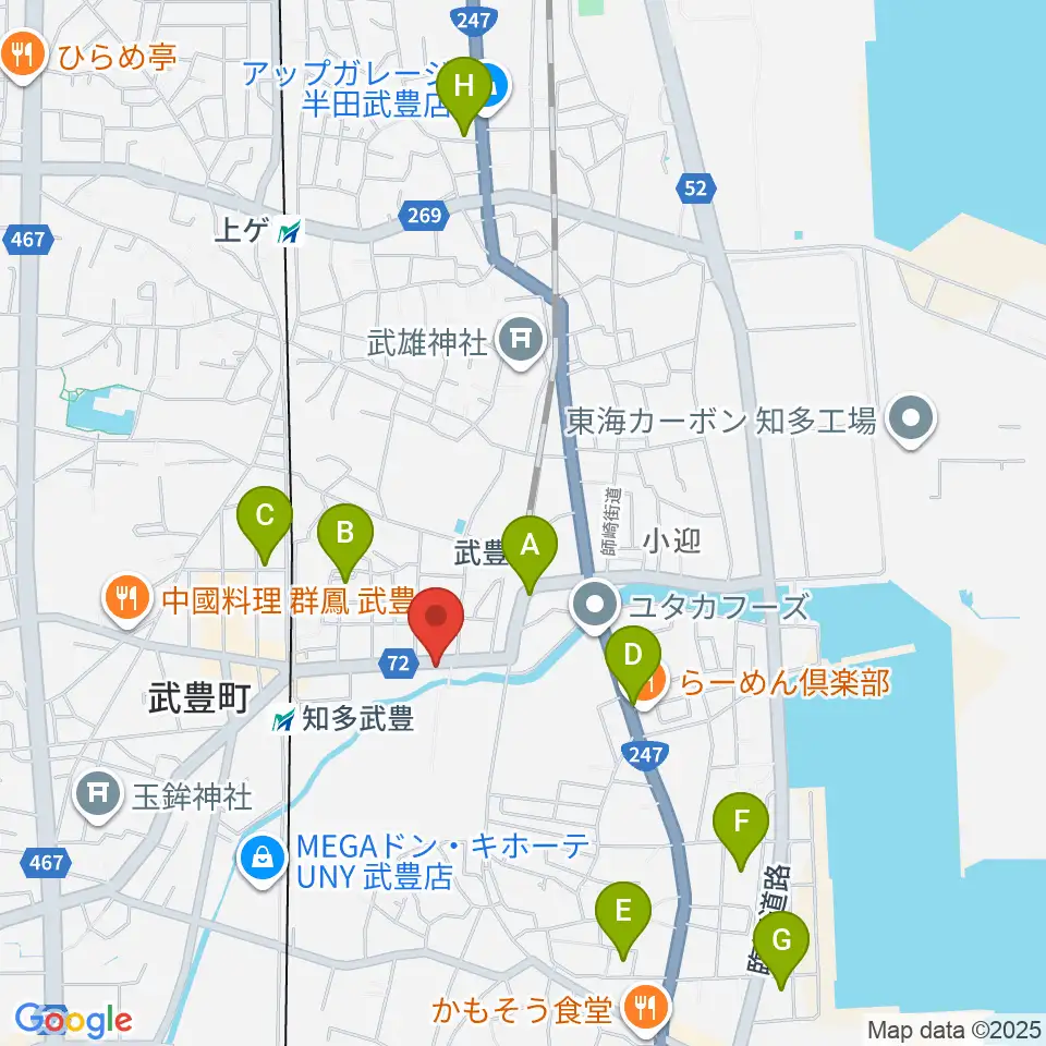 モリシタ楽器周辺のホテル一覧地図