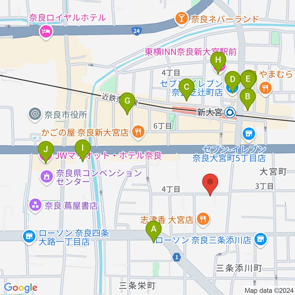 新大宮G5周辺のホテル一覧地図