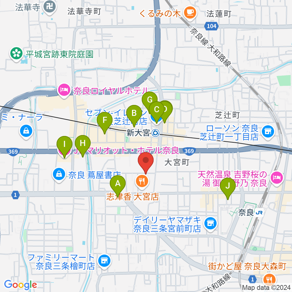 新大宮G5周辺のホテル一覧地図