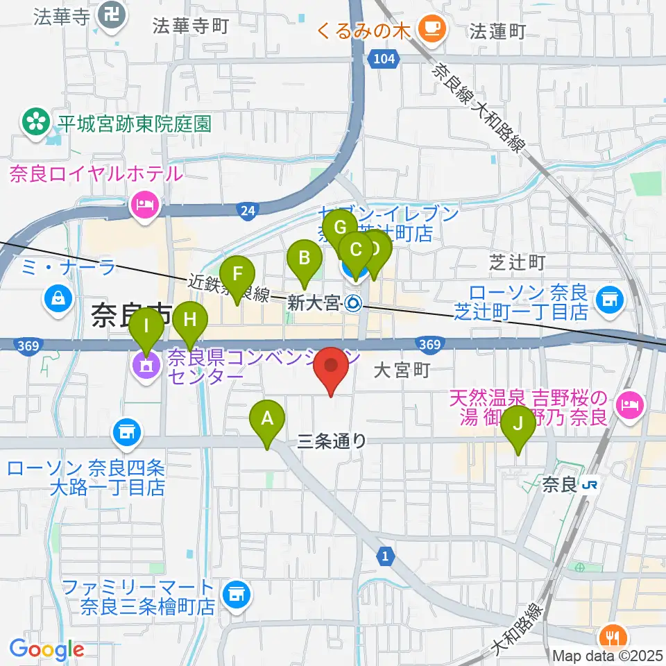 新大宮G5周辺のホテル一覧地図