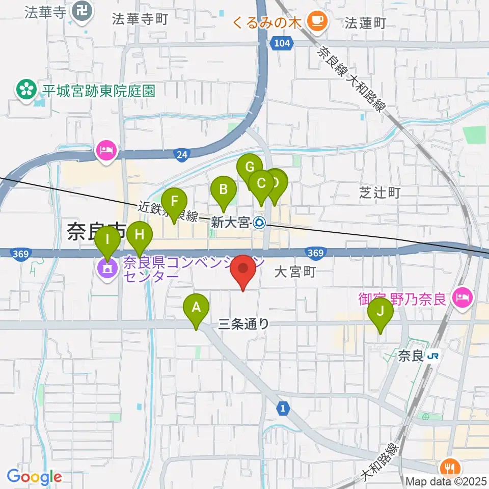 新大宮G5周辺のホテル一覧地図
