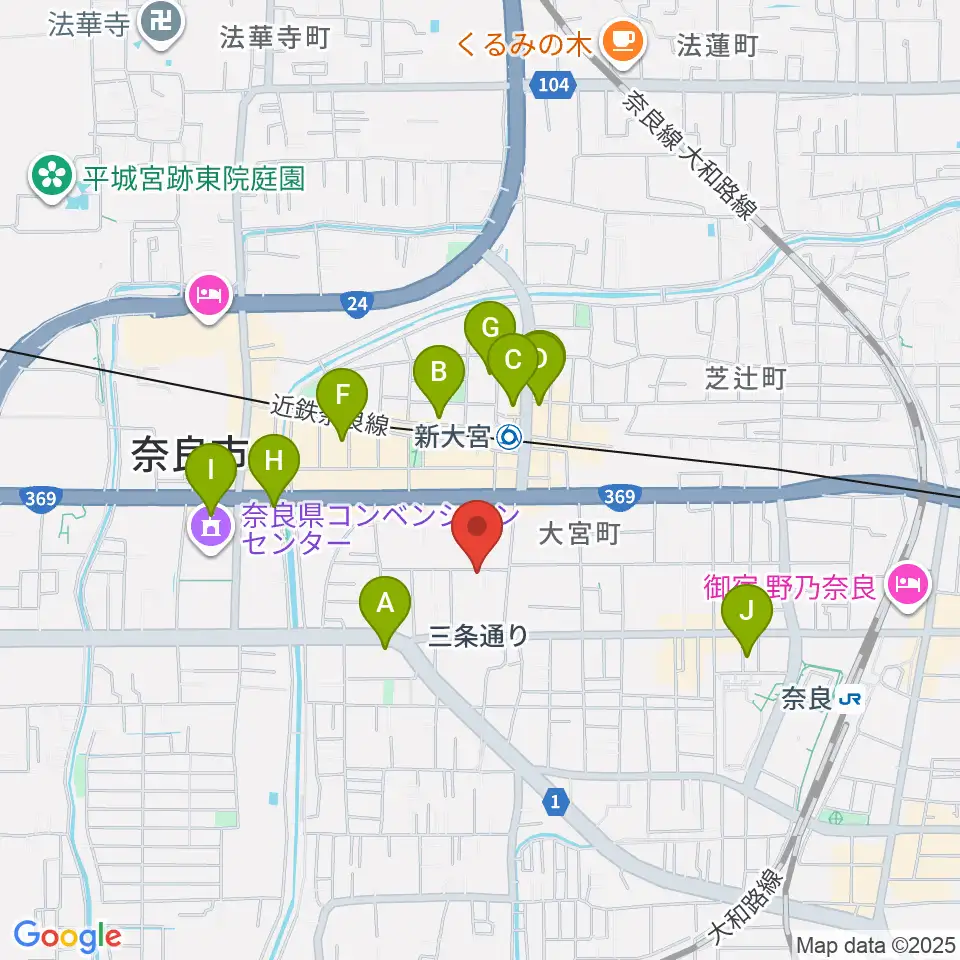 新大宮G5周辺のホテル一覧地図