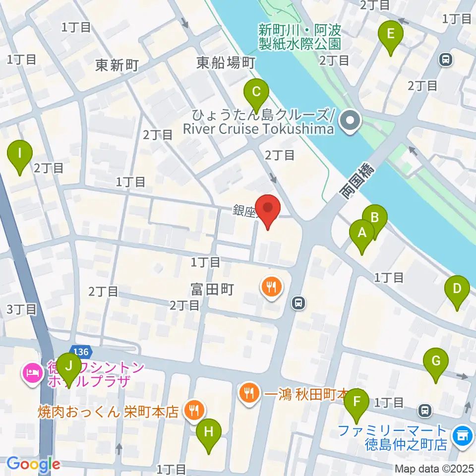 徳島CROWBAR周辺のホテル一覧地図