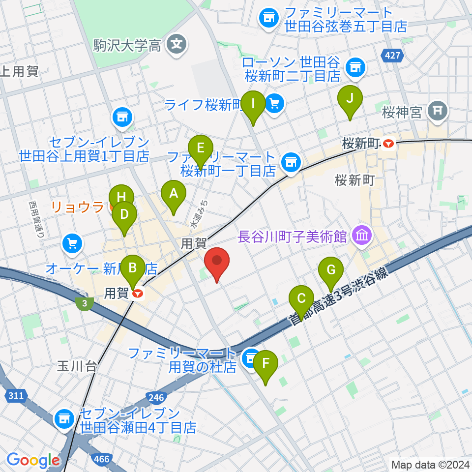 キャロルリトミックスクール周辺のホテル一覧地図