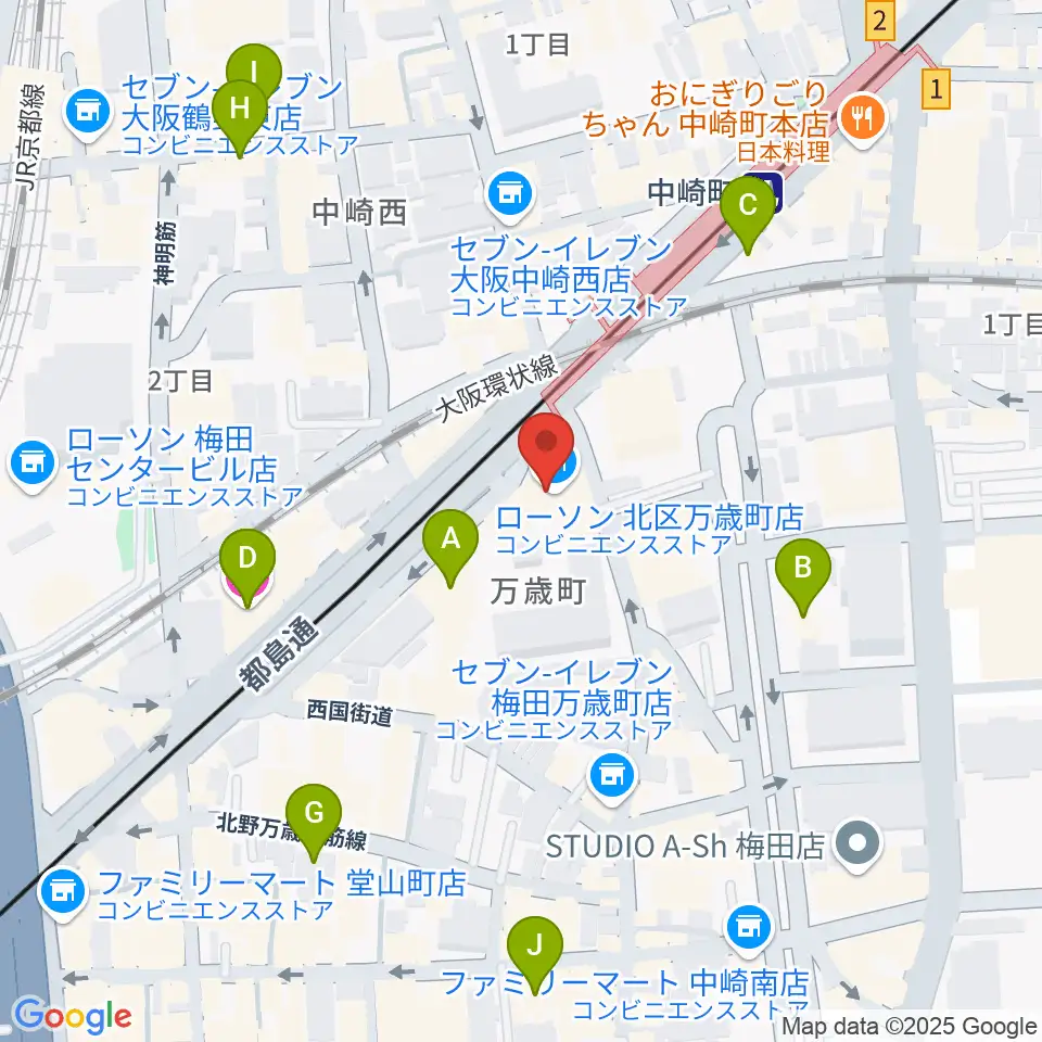 スタジオ246 OSAKA周辺のホテル一覧地図