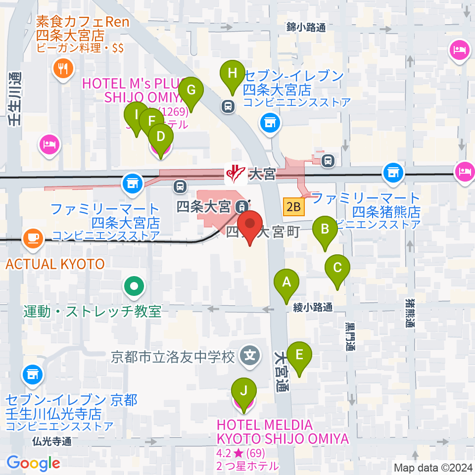 Studio246 KYOTO周辺のホテル一覧地図