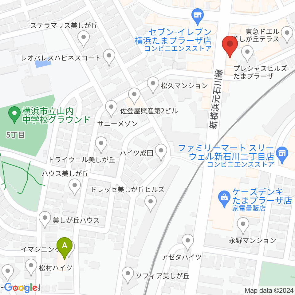 グレースハープ横浜たまプラーザ店周辺のホテル一覧地図