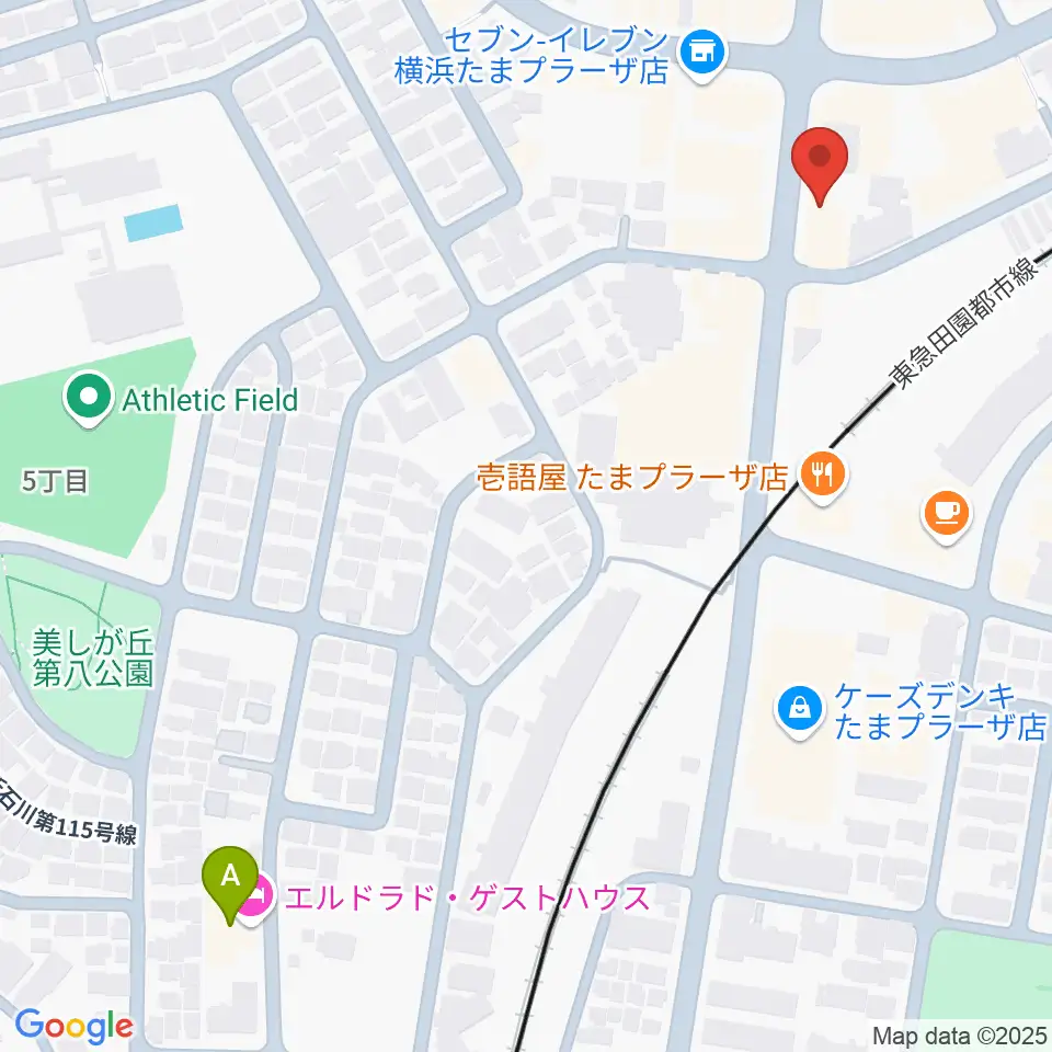 グレースハープ横浜たまプラーザ店周辺のホテル一覧地図