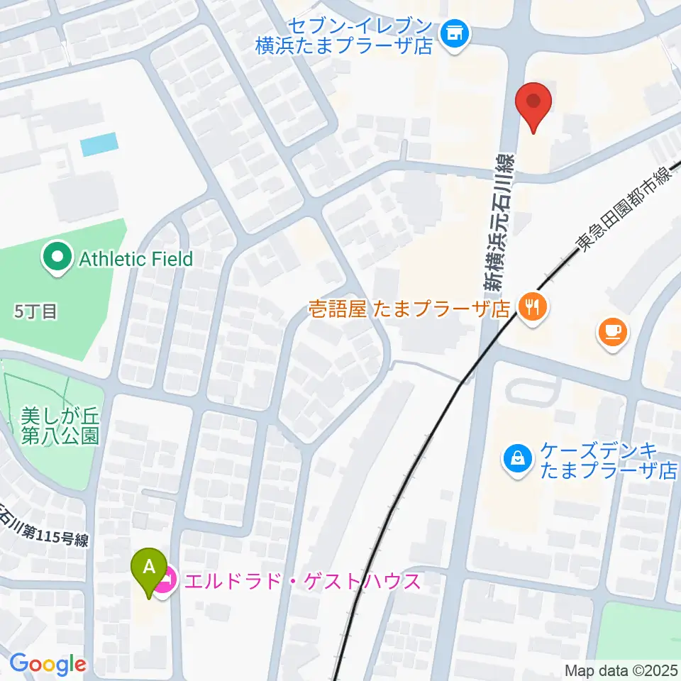 グレースハープ横浜たまプラーザ店周辺のホテル一覧地図