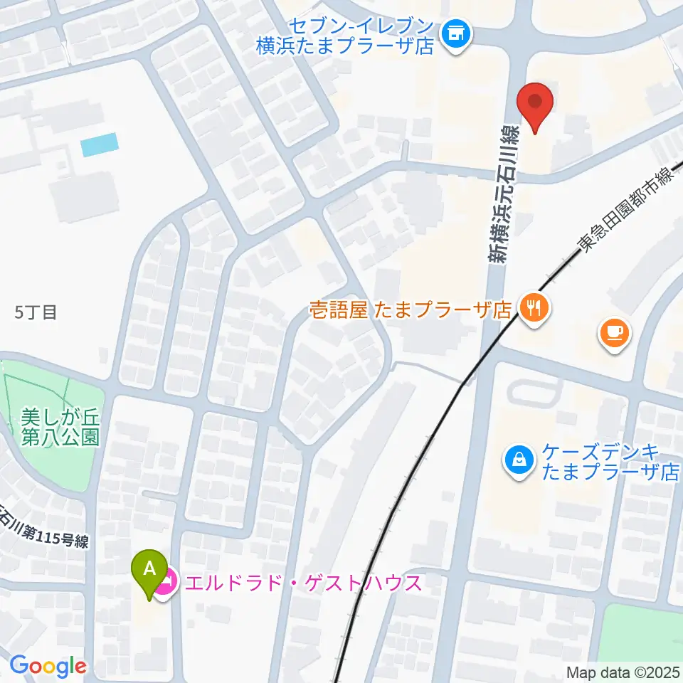 グレースハープ横浜たまプラーザ店周辺のホテル一覧地図