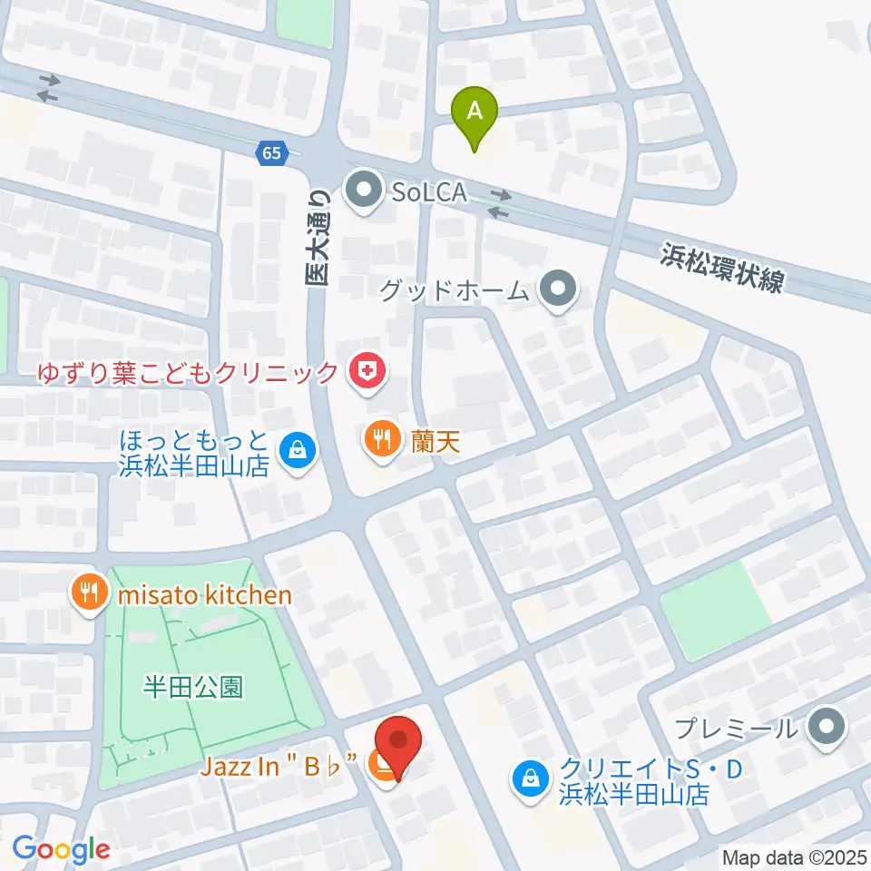 Jazz in B♭ 田村音楽教室周辺のホテル一覧地図