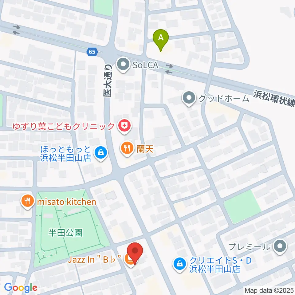 Jazz in B♭ 田村音楽教室周辺のホテル一覧地図