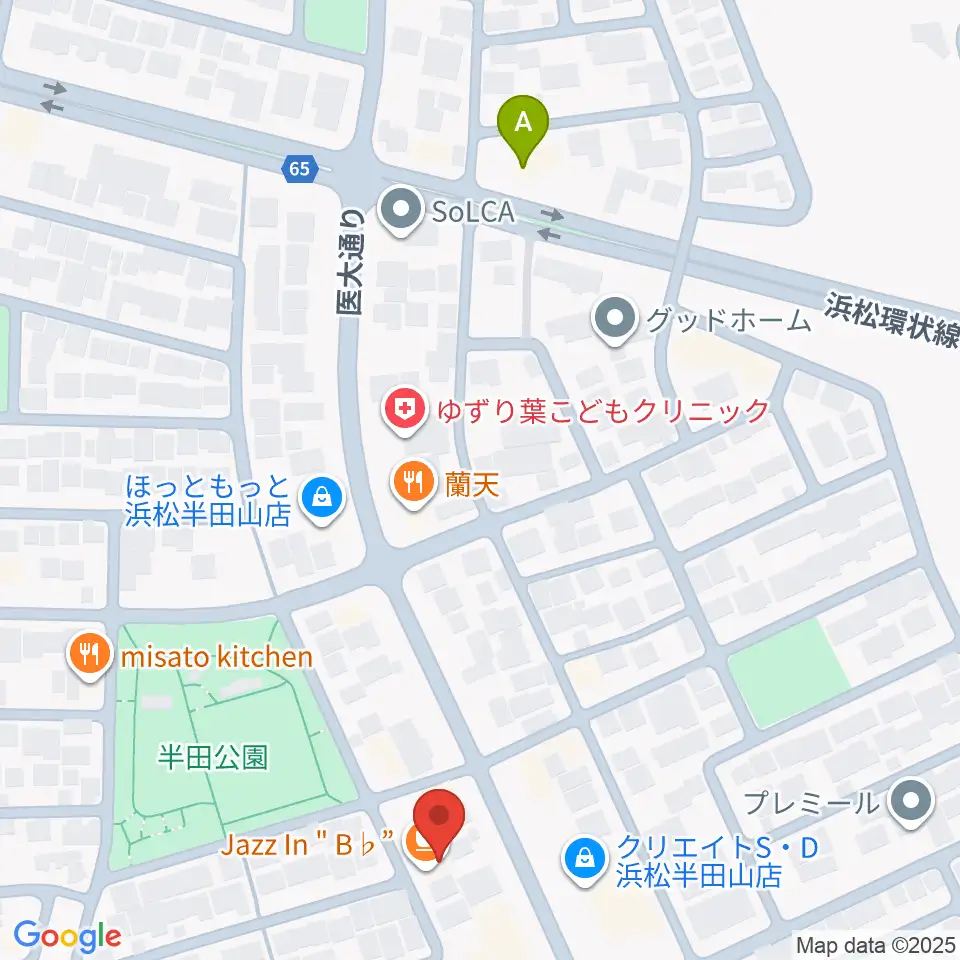 Jazz in B♭ 田村音楽教室周辺のホテル一覧地図