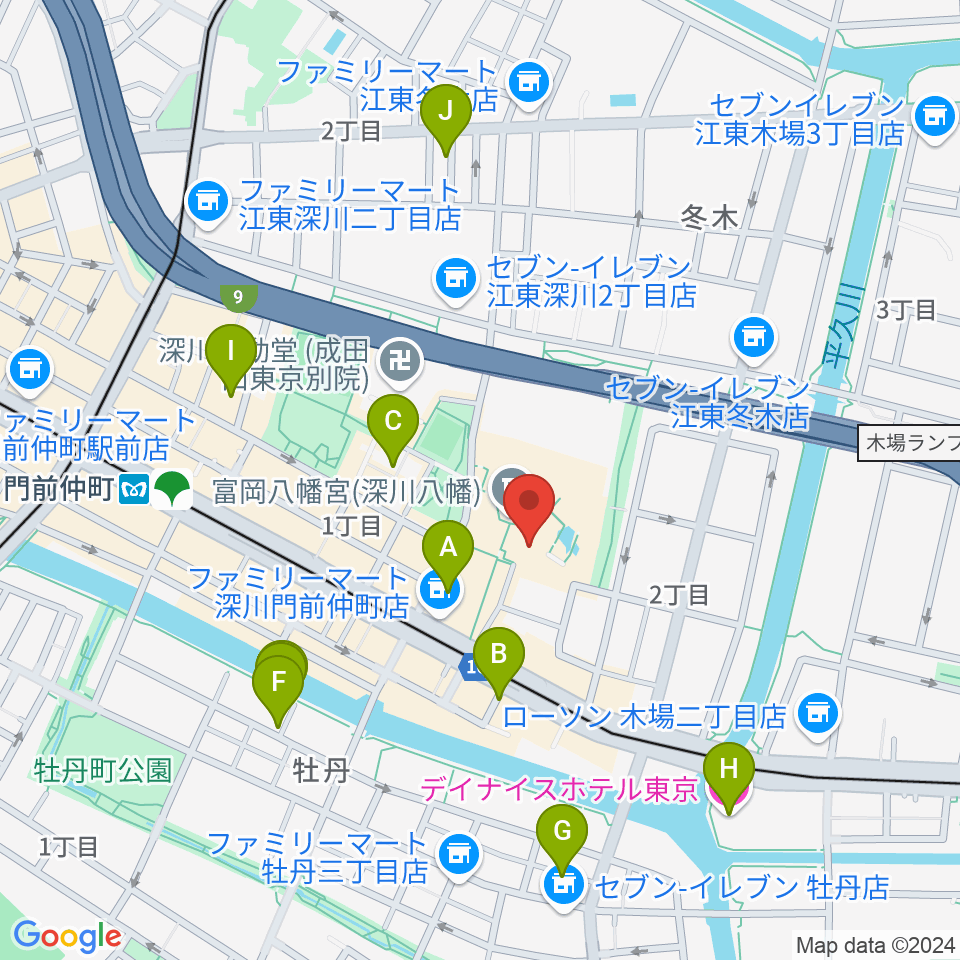 多度雅楽会 東京奏楽所周辺のホテル一覧地図