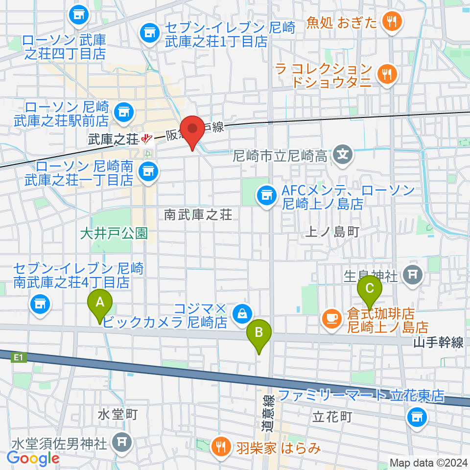 アローミュージックスクール周辺のホテル一覧地図