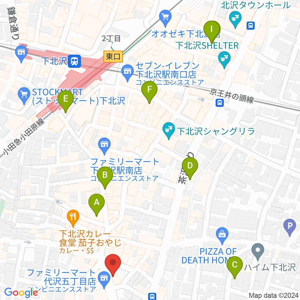 下北沢ロフト周辺のホテル一覧地図