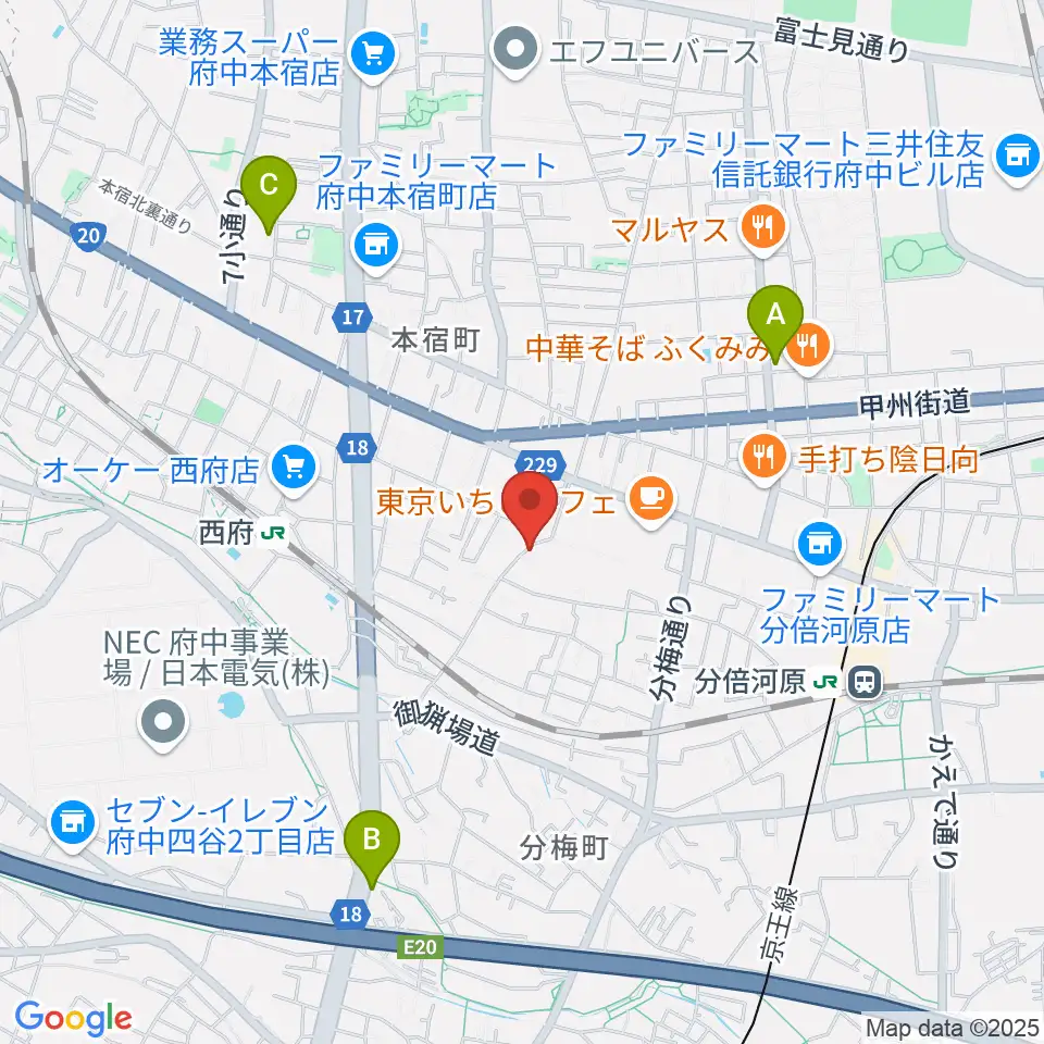 KEI音楽学院周辺のホテル一覧地図