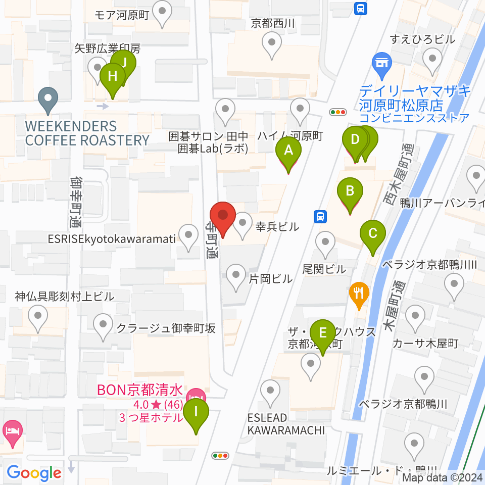 MURATA MUSIC ムラータミュージック周辺のホテル一覧地図
