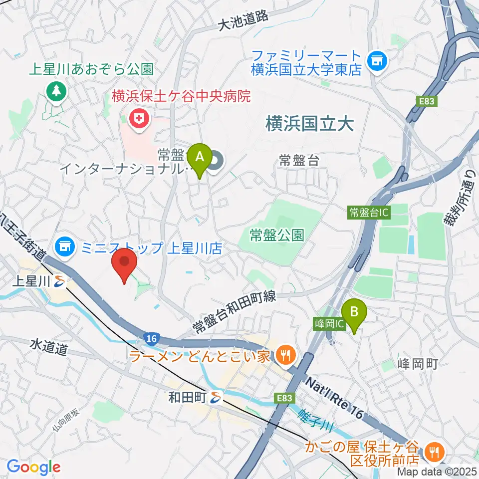 横浜ミュージックアカデミー周辺のホテル一覧地図