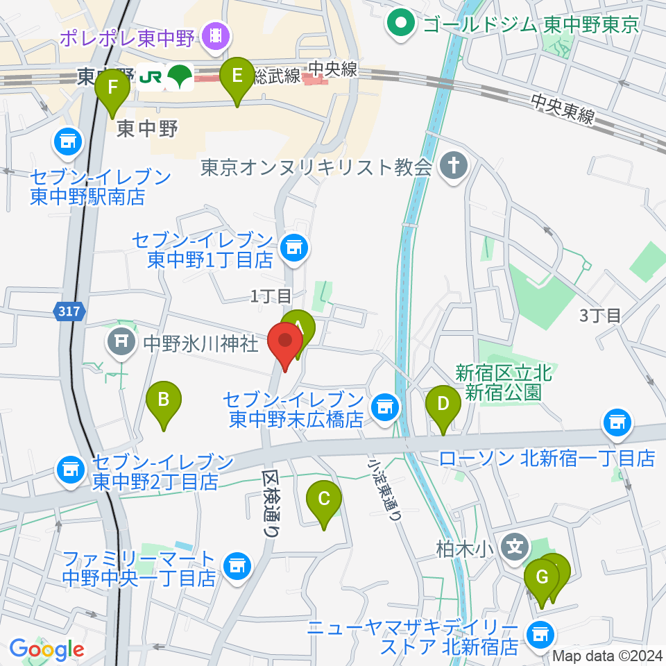 音楽スクールの音屋 OTOYA周辺のホテル一覧地図