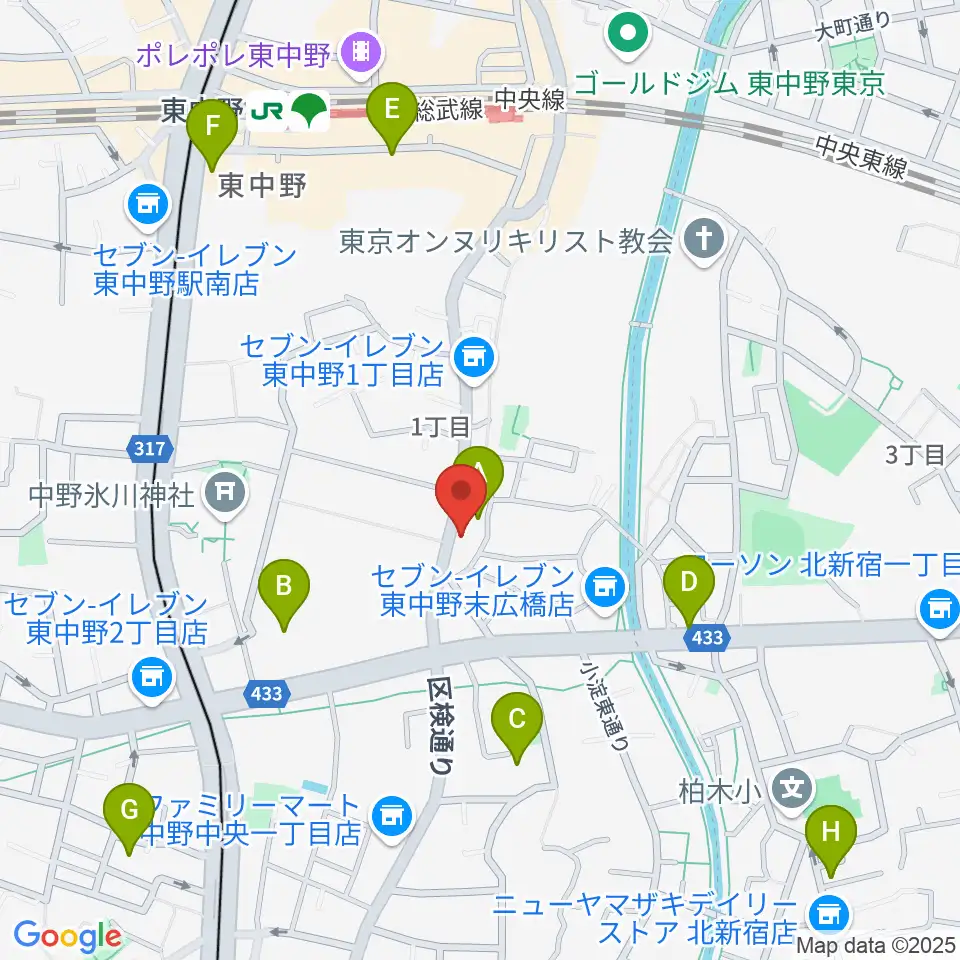 音楽スクールの音屋 OTOYA周辺のホテル一覧地図