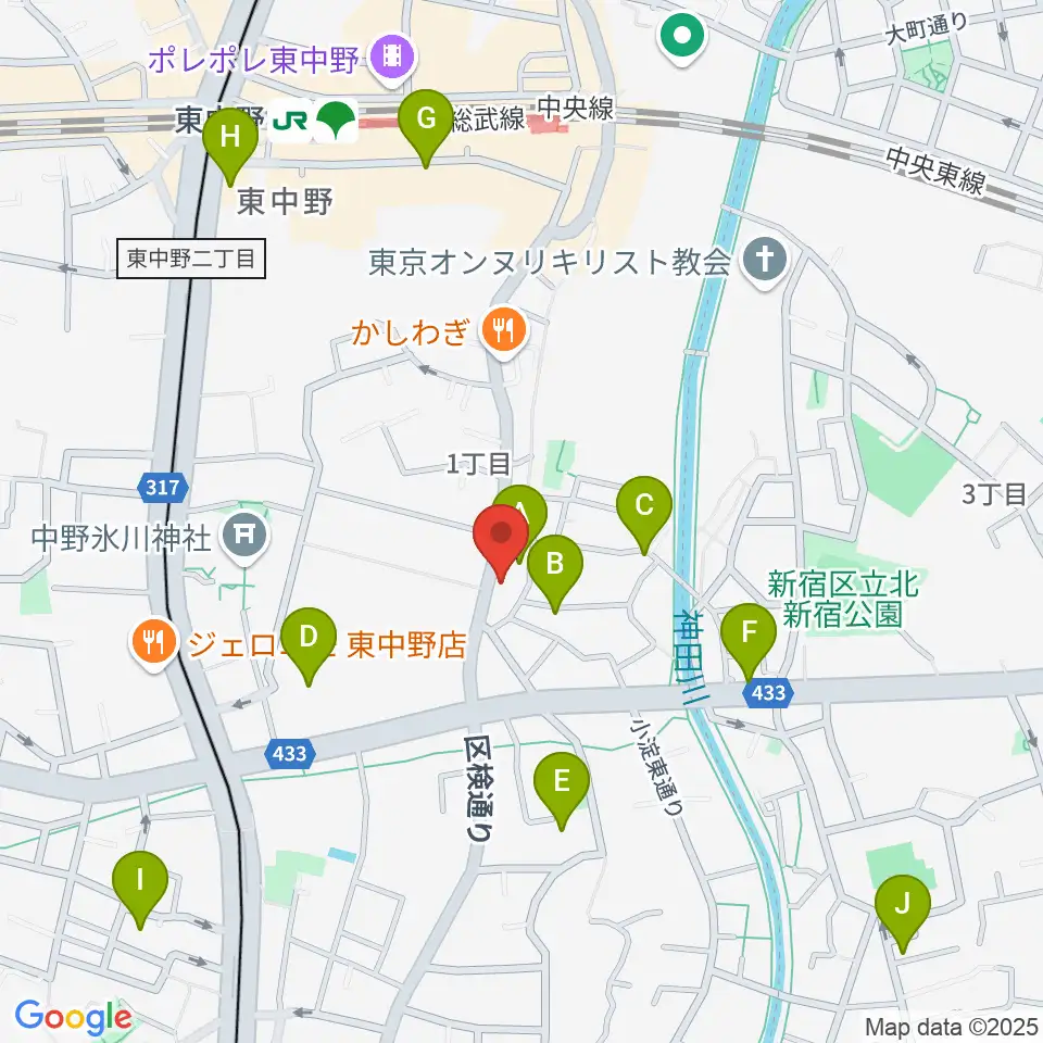 音楽スクールの音屋 OTOYA周辺のホテル一覧地図