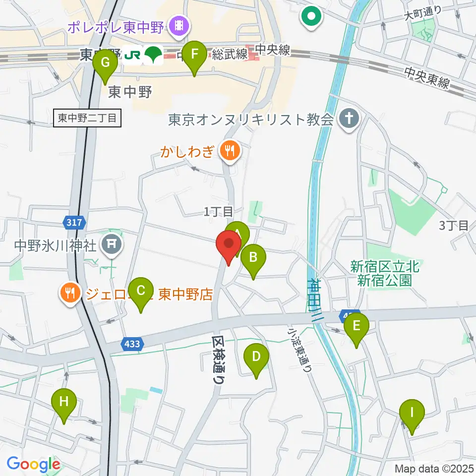 音楽スクールの音屋 OTOYA周辺のホテル一覧地図