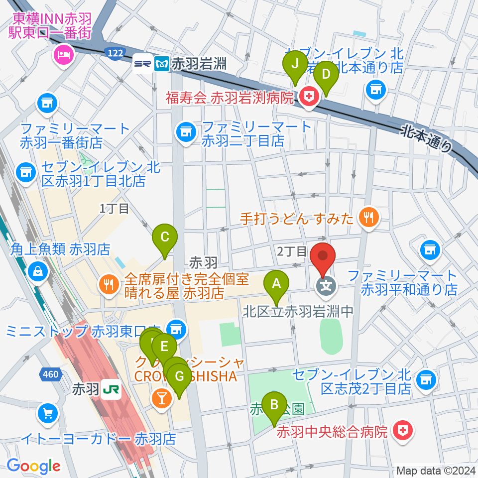 スタジオウイング周辺のホテル一覧地図