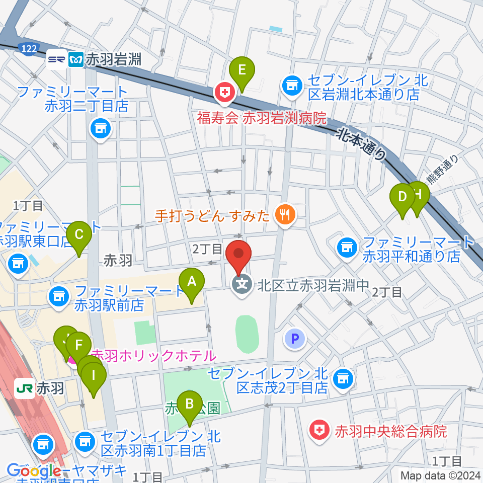 スタジオウイング周辺のホテル一覧地図