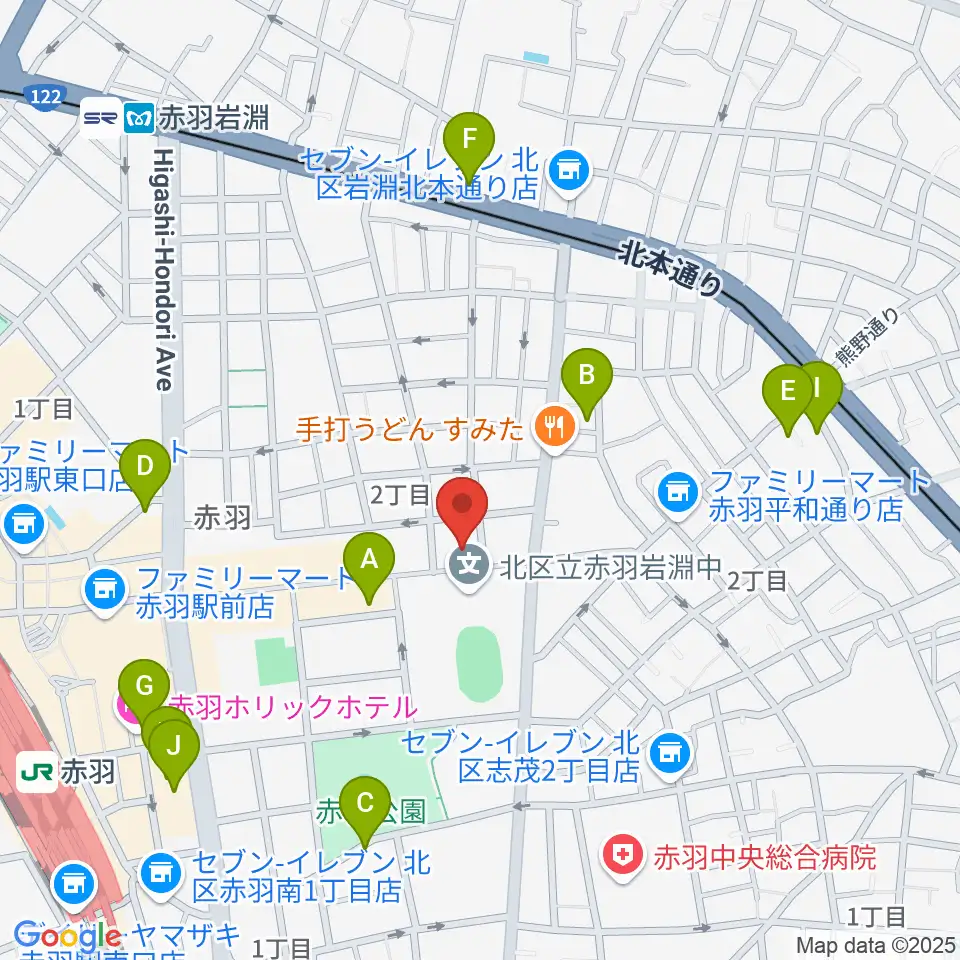 スタジオウイング周辺のホテル一覧地図