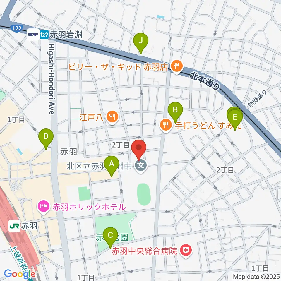 スタジオウイング周辺のホテル一覧地図