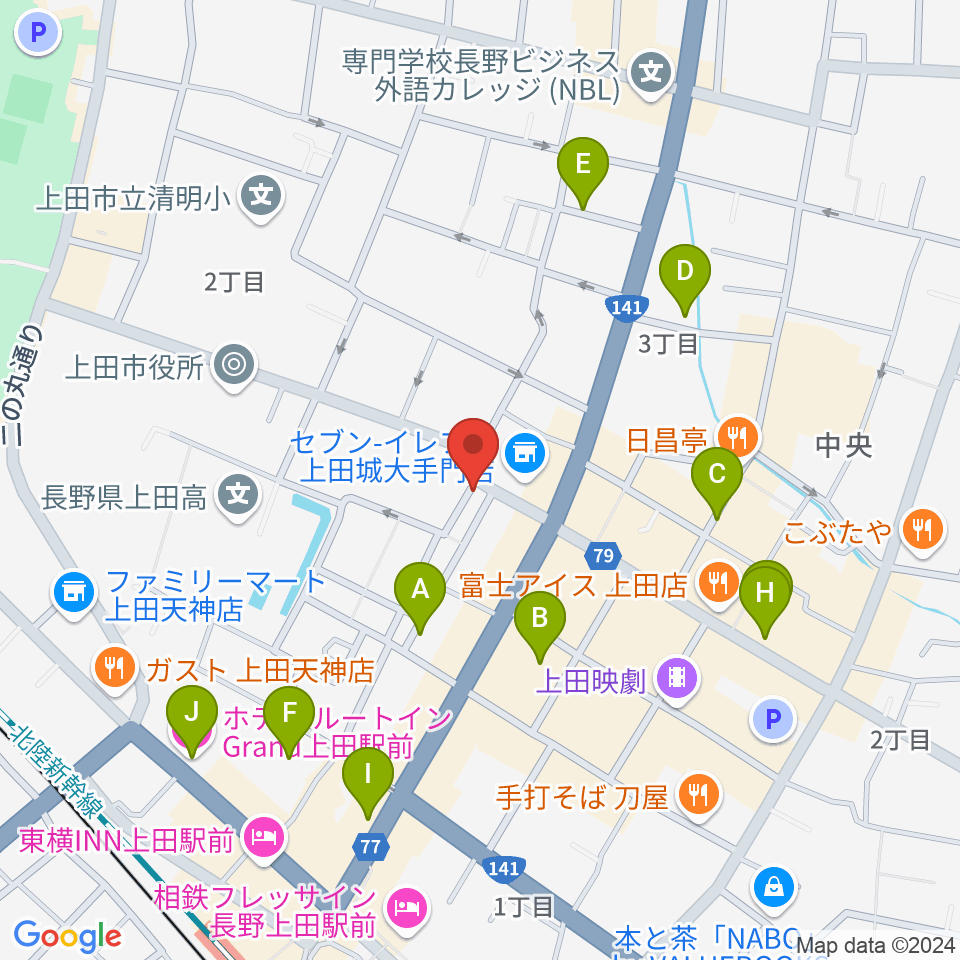 MY楽器周辺のホテル一覧地図