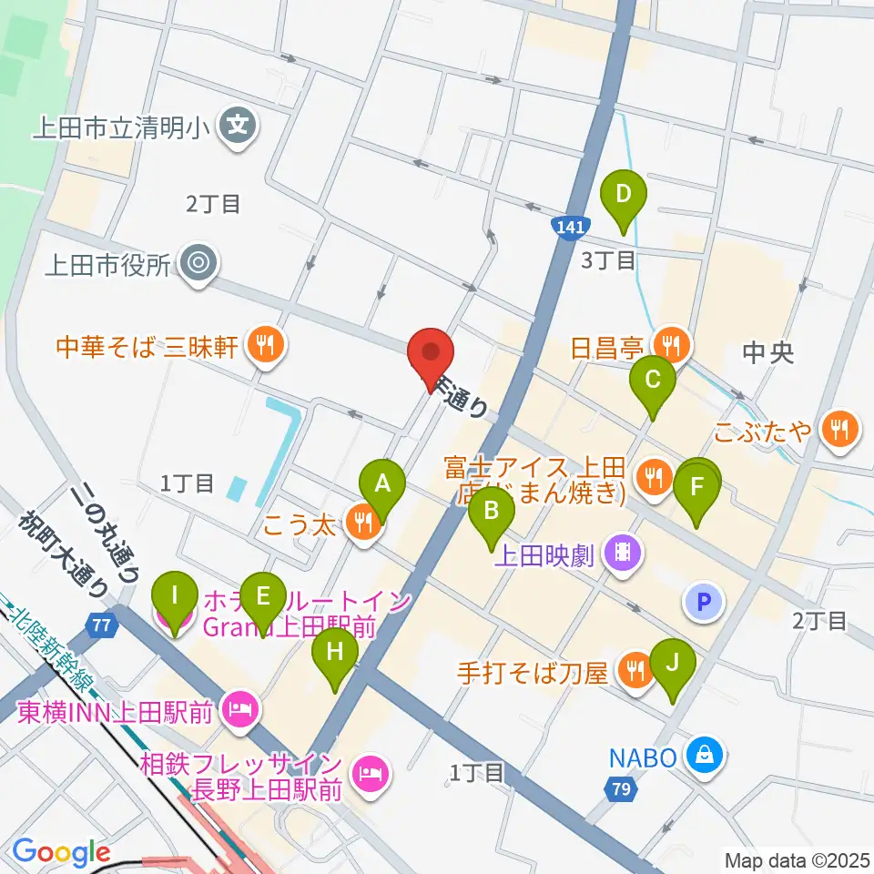 MY楽器周辺のホテル一覧地図