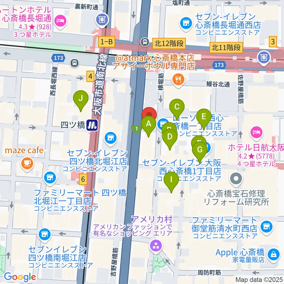 Vocal Space B周辺のホテル一覧地図