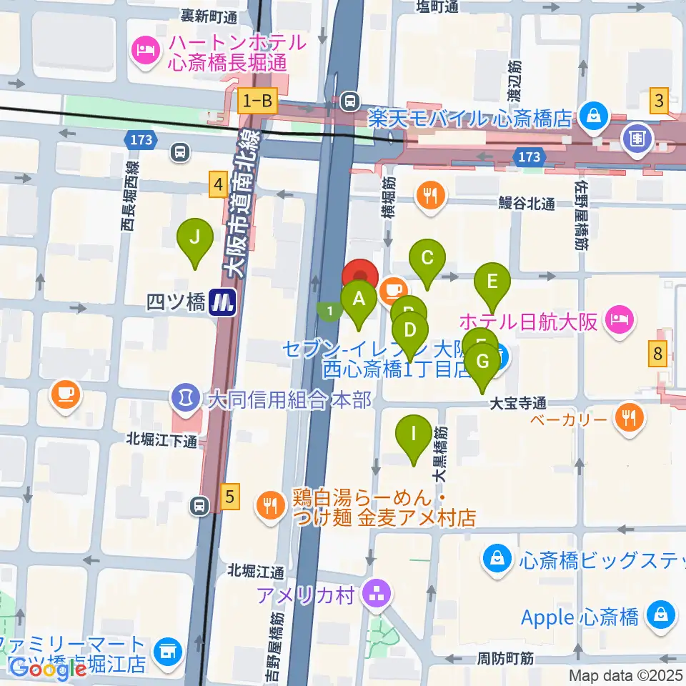 Vocal Space B周辺のホテル一覧地図