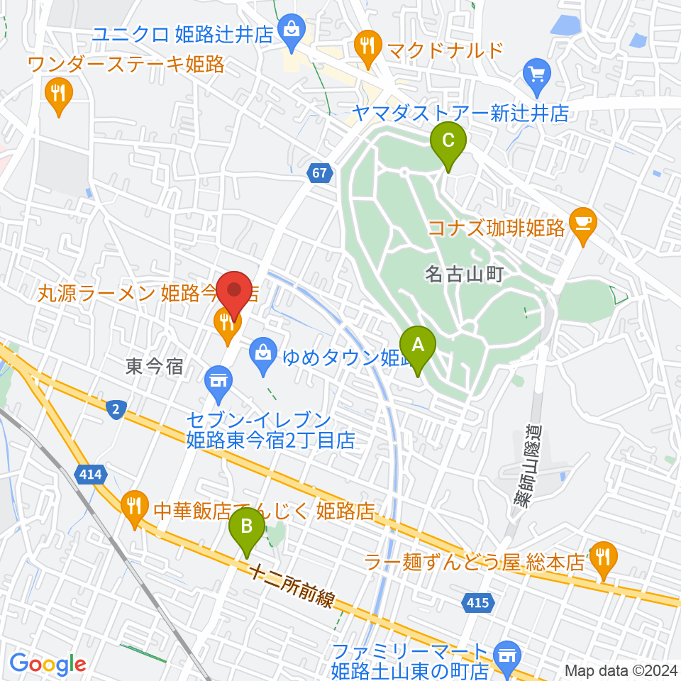 ピア音楽院周辺のホテル一覧地図