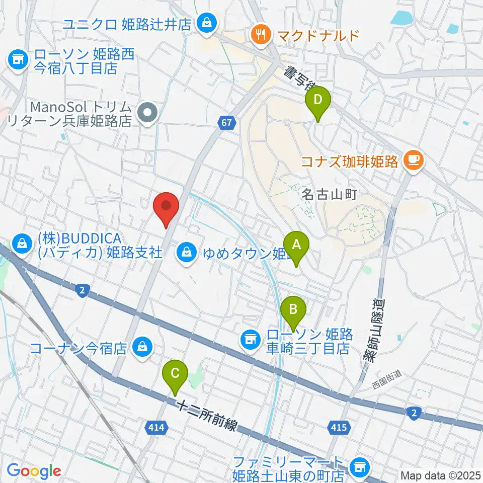 ピア音楽院周辺のホテル一覧地図