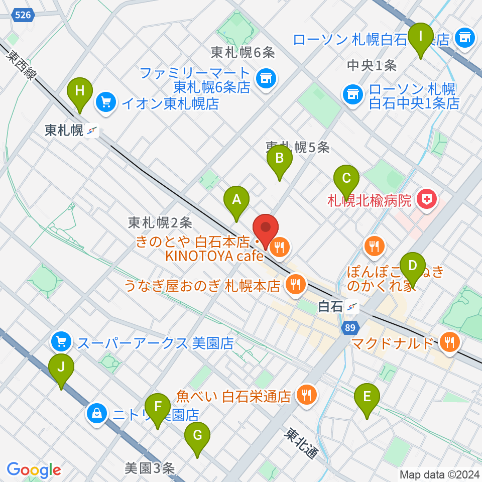 middle C周辺のホテル一覧地図