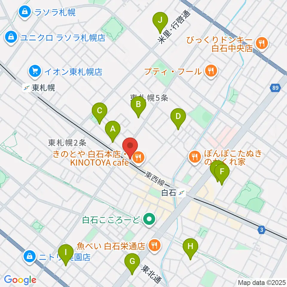 middle C周辺のホテル一覧地図