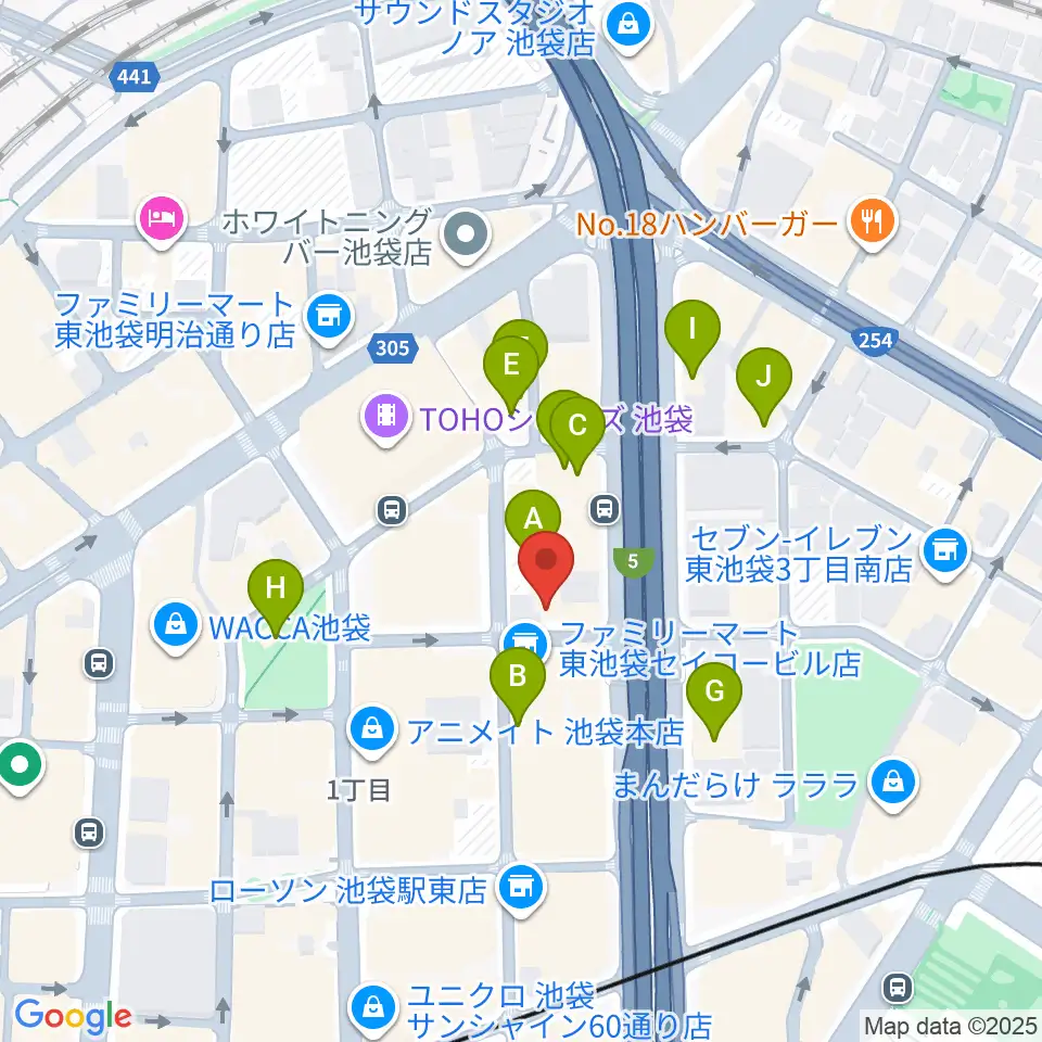 スタジオシグナル周辺のホテル一覧地図