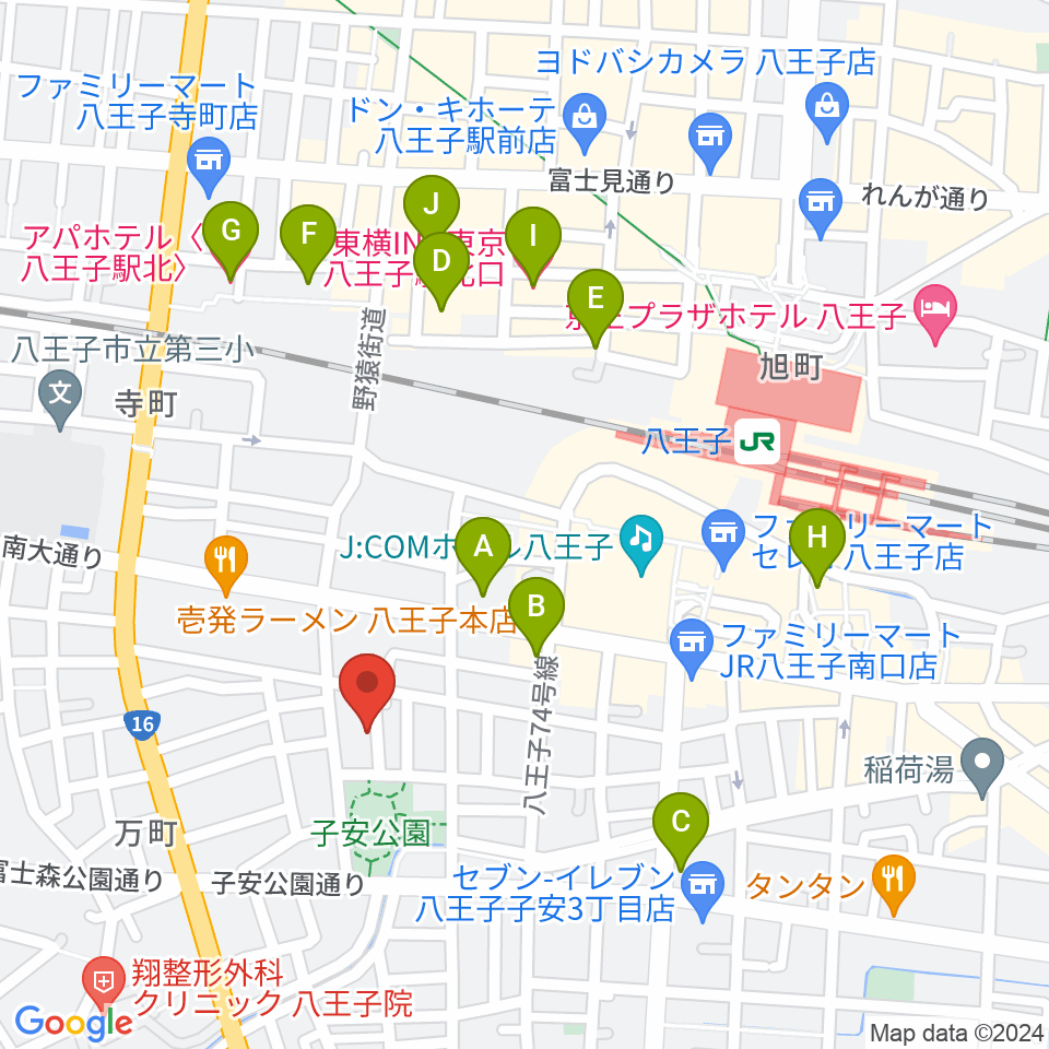 Ai Music Academy周辺のホテル一覧地図