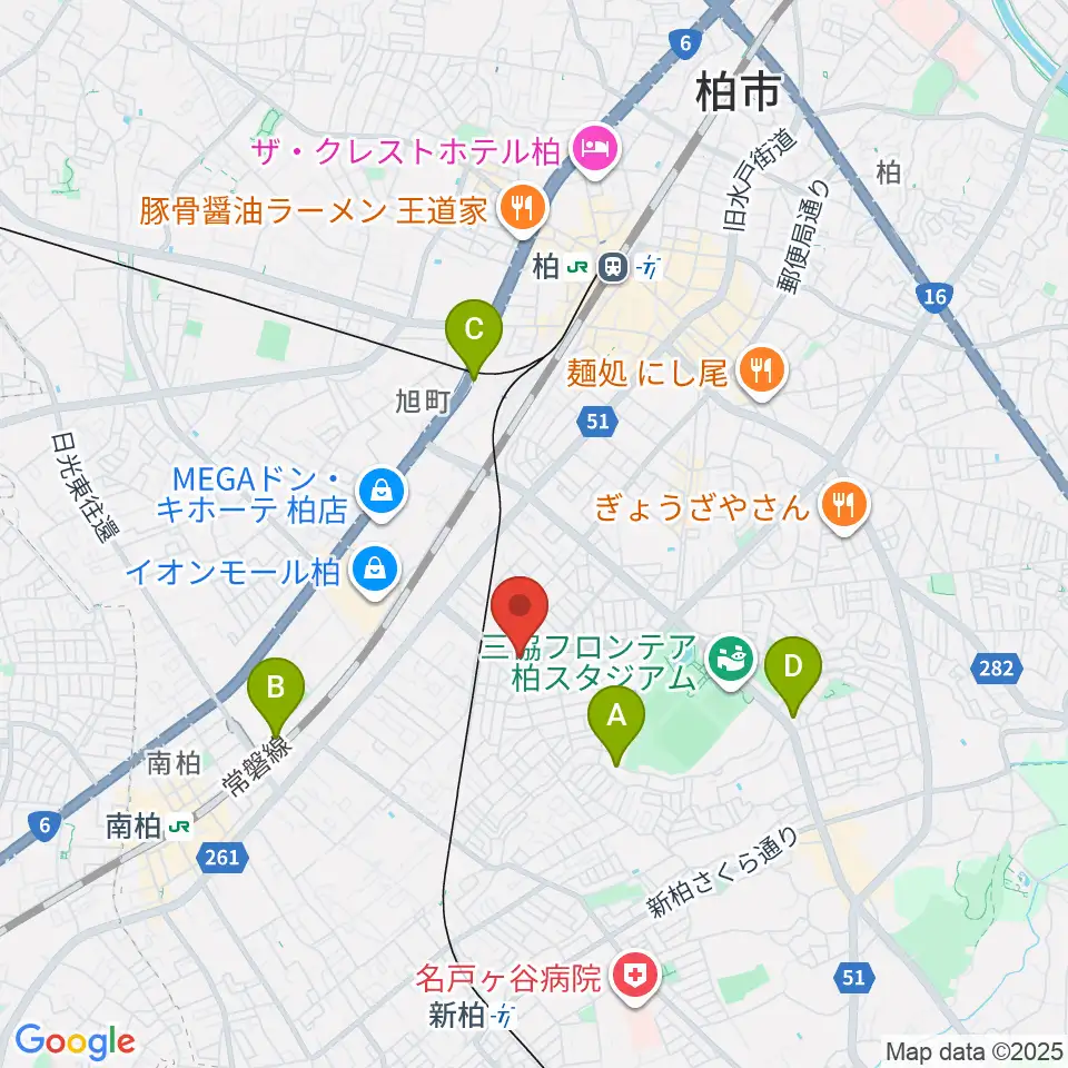柏デスカマッジ周辺のホテル一覧地図