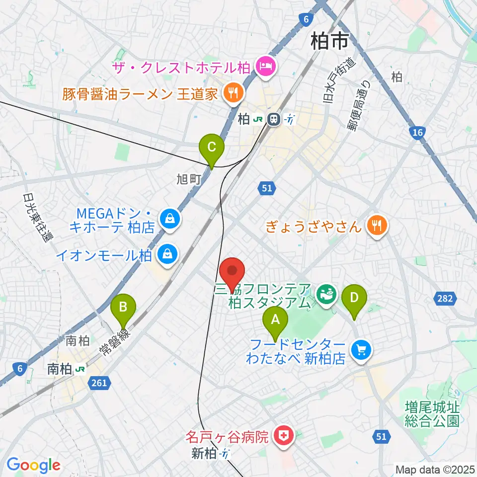 柏デスカマッジ周辺のホテル一覧地図