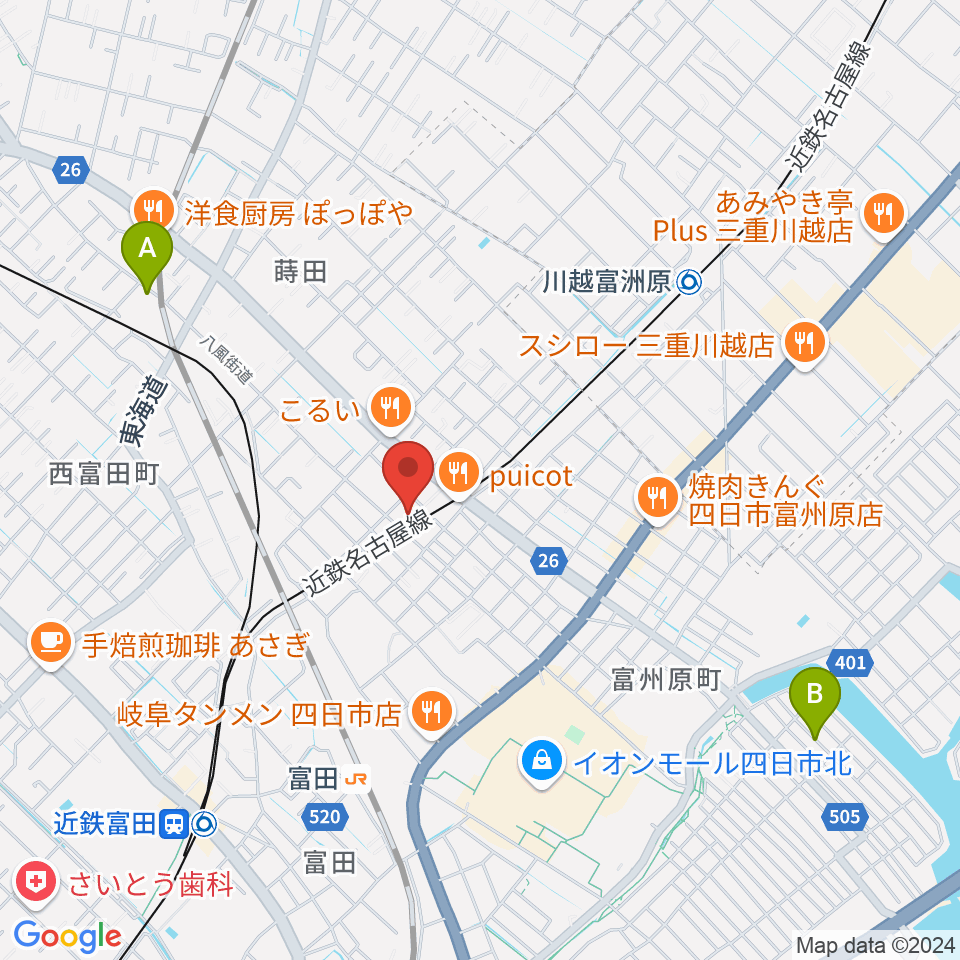 ホーリーハウス周辺のホテル一覧地図