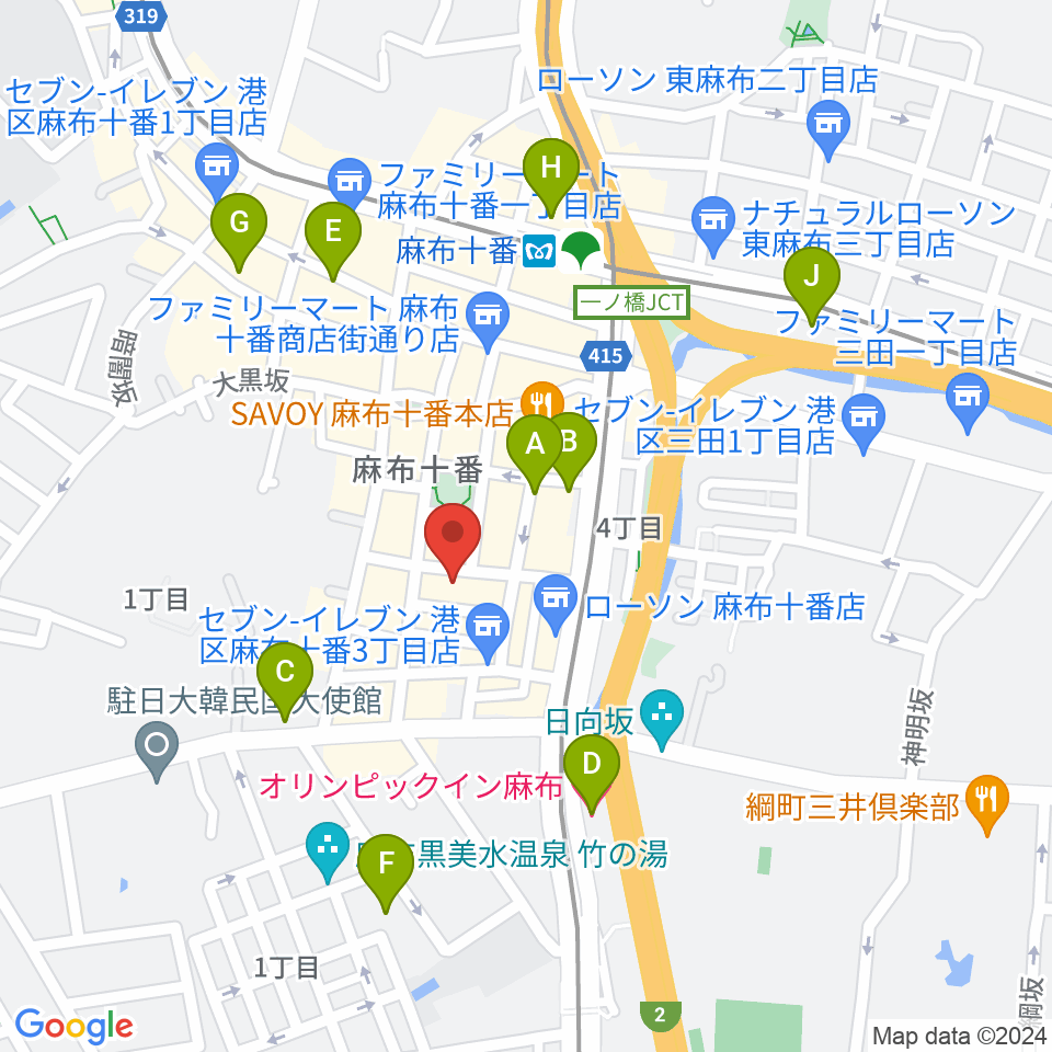 音楽塾ヴォイス東京校周辺のホテル一覧地図