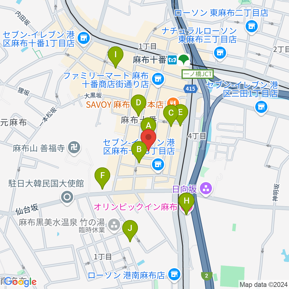 音楽塾ヴォイス東京校周辺のホテル一覧地図