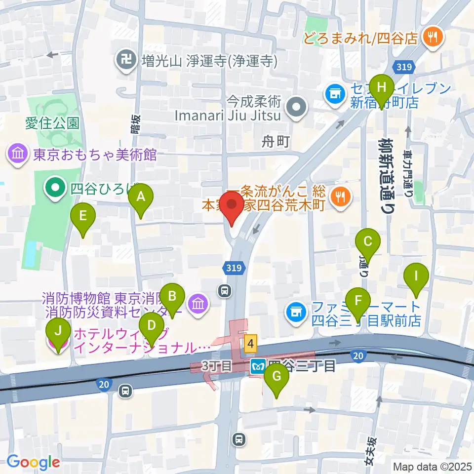 四谷ウナ・カンツォーネ周辺のホテル一覧地図