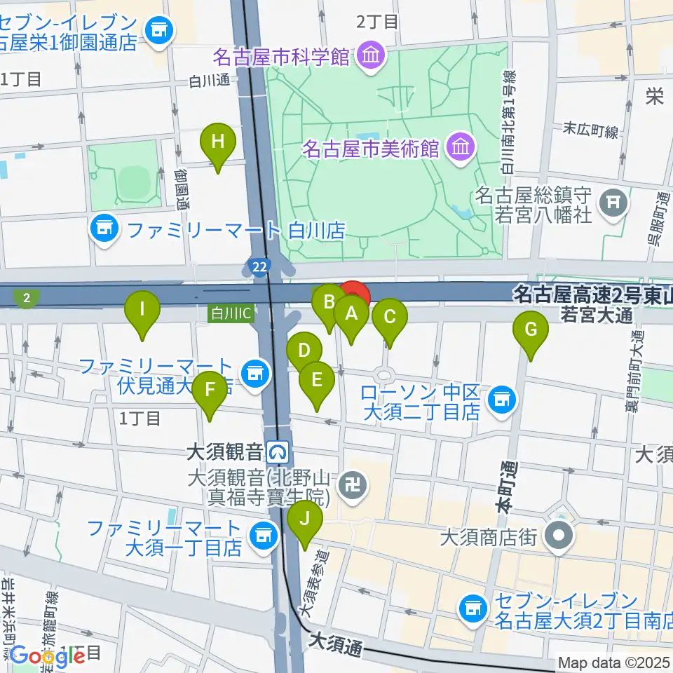 Studio STAIRWAY周辺のホテル一覧地図