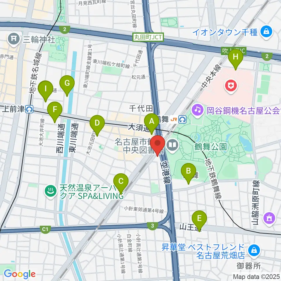 カノンミュージックスクール周辺のホテル一覧地図